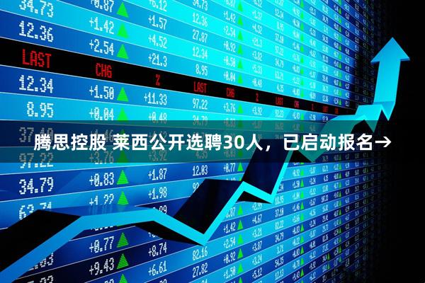 腾思控股 莱西公开选聘30人，已启动报名→